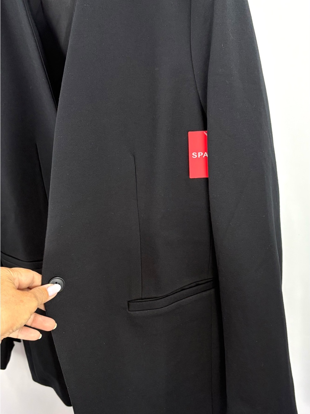 SPANX The Perfect Collarless Blazer Black Large NWT - Picture 6 of 10